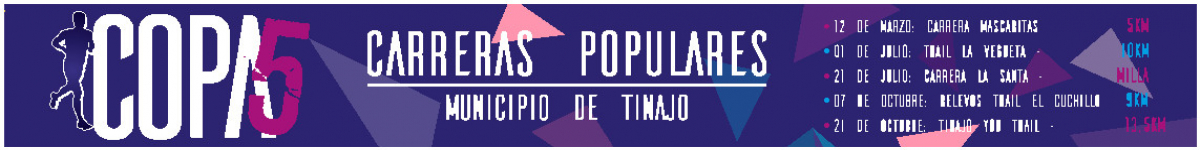 INSCRIPCIONES EVENTOS  - COPA CARRERAS POPULARES MUNICIPIO DE TINAJO